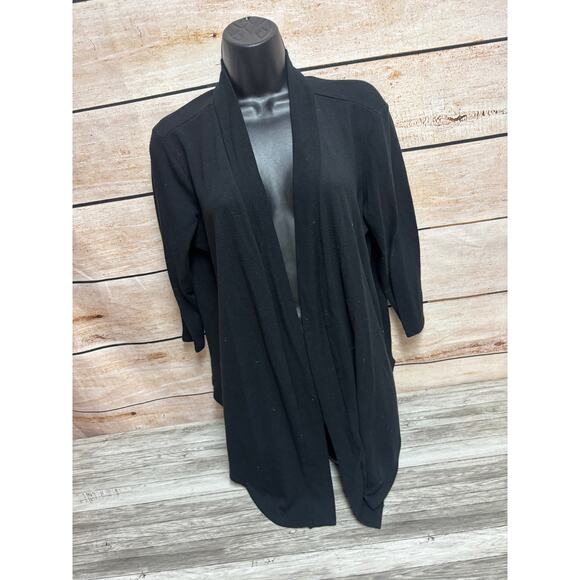 Torrid Cardigan Duster Womens Plus Size 0 Black Long Sleeve Sweater - Picture 6 of 11